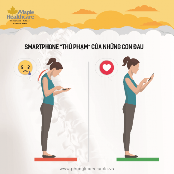 smartphone thủ phạm những cơn đau maple healthcare