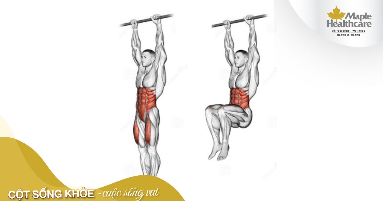 Bài tập treo xà đơn giữ thằng băng cho người thoát vị đĩa đệm