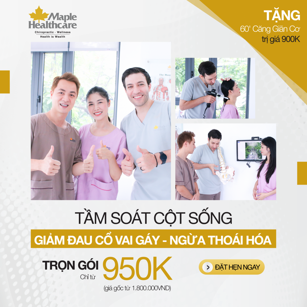 Chiropractic 950K - Phương pháp chữa bệnh xương khớp không dùng thuốc không phẫu thuật