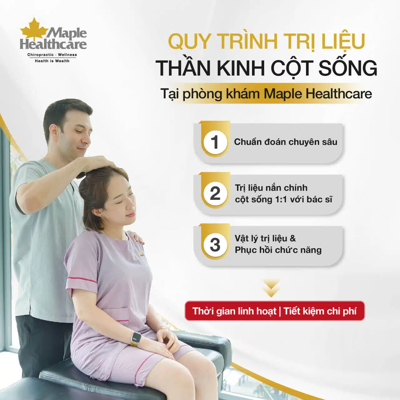 Quy trình trị liệu thần kinh cột sống Chiropractic