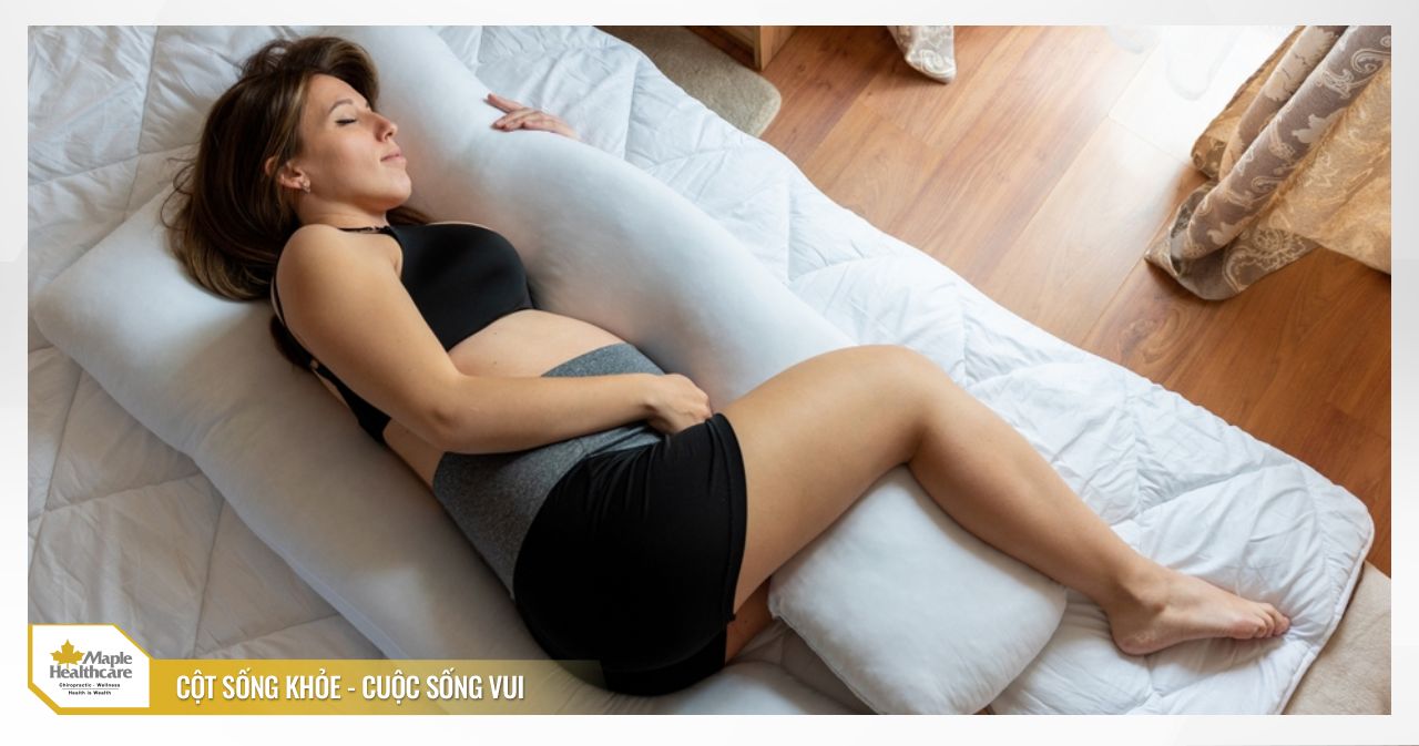 Tư thế nằm cho bà bầu