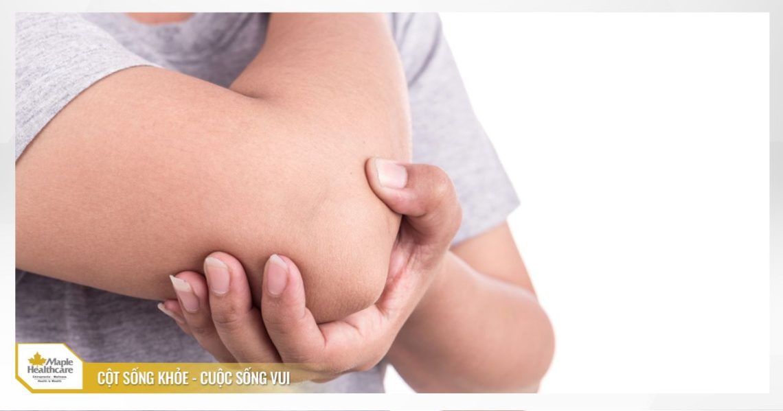 Khớp khuỷu tay có cấu trúc như một bản lề phức tạp