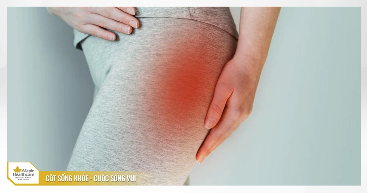 đau cơ hình lê lan xuống chân